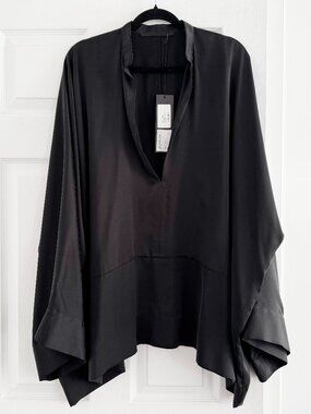 NWT Haider Ackermann Oversize Silk Blouse, size 36 (fits tall M-XL ish)